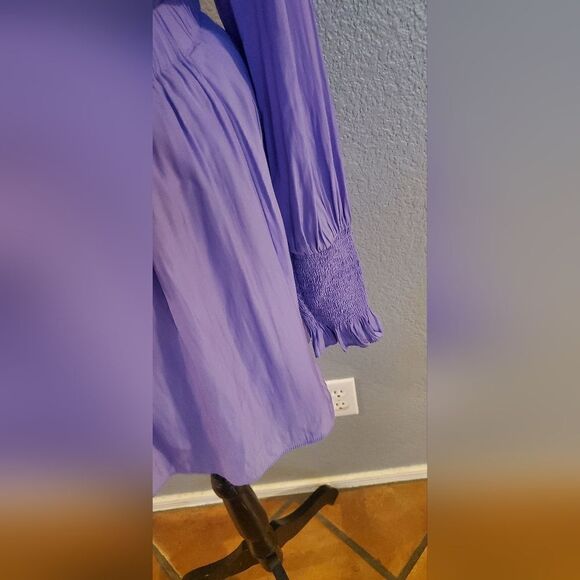 Ramy Brook Brin Tassel Tie Neck Dress Women’s Purple Orchid Lilac – Boho Chic - Picture 5 of 14